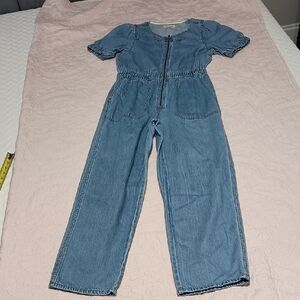 Madewell Denim Zip-Front Jumpsuit - Blue